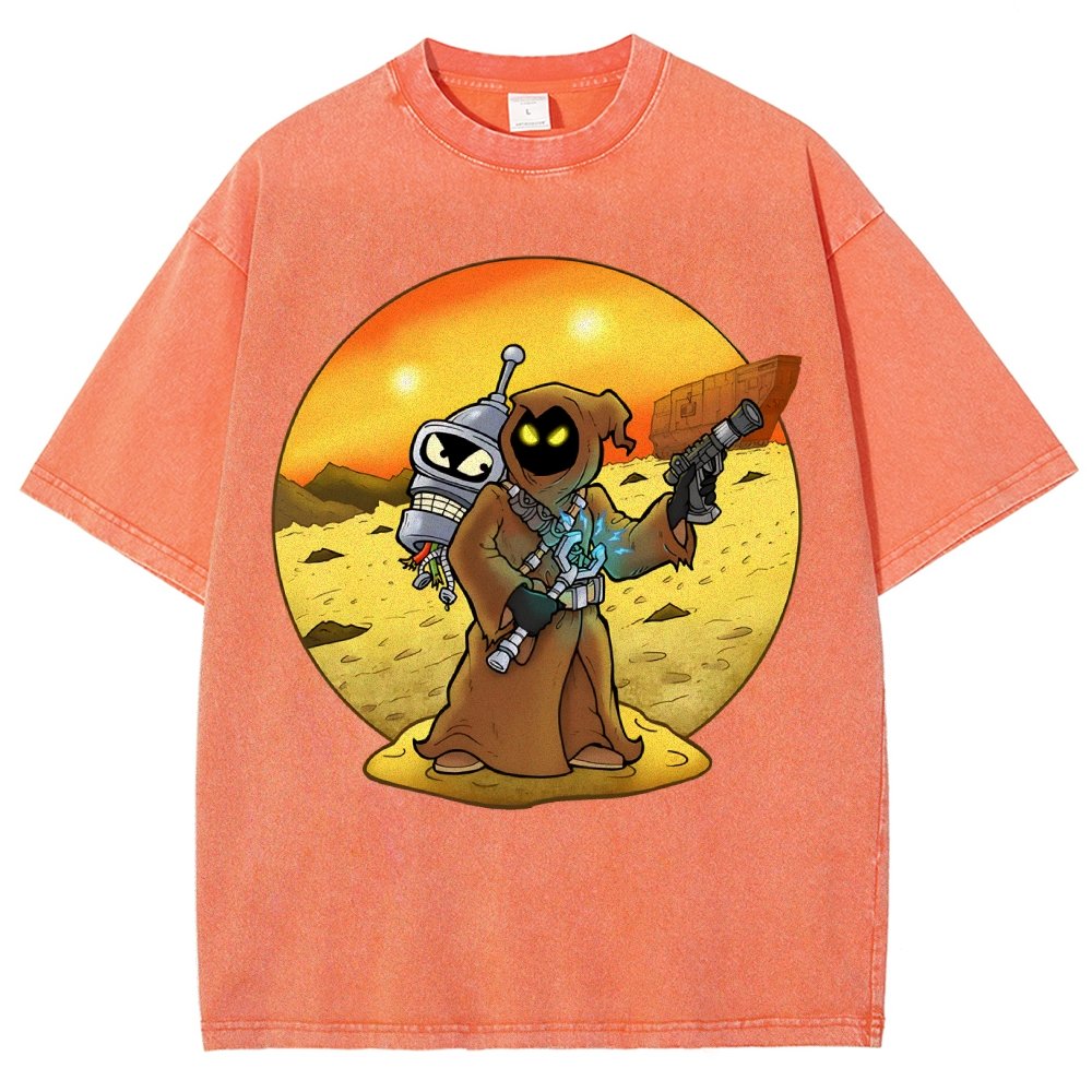 Robot Hunter Vintage Distressed T-shirt