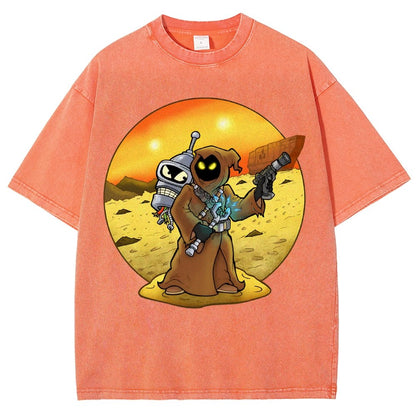 Robot Hunter Vintage Distressed T-shirt