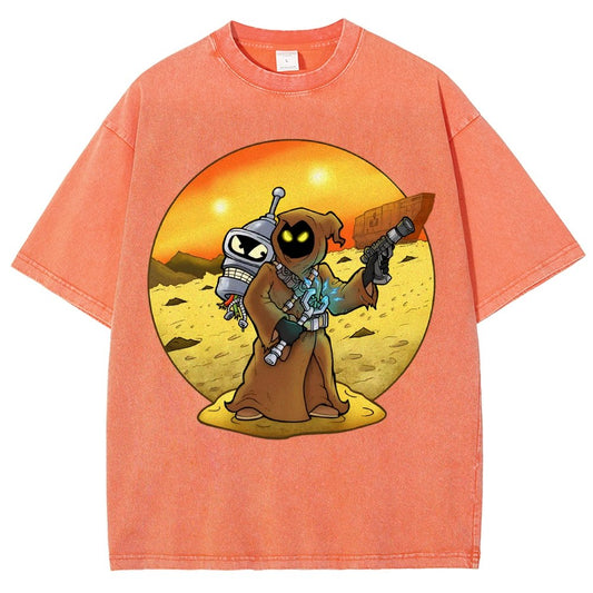 Robot Hunter Vintage Distressed T-shirt