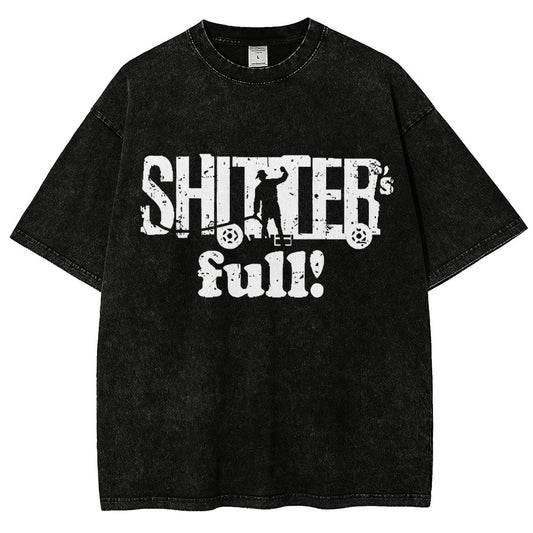 Shitter's Full! Christmas Humor Vintage Distressed T-shirt