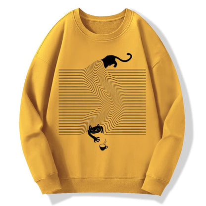 Funny Cat Geek Cotton Sweatshirt