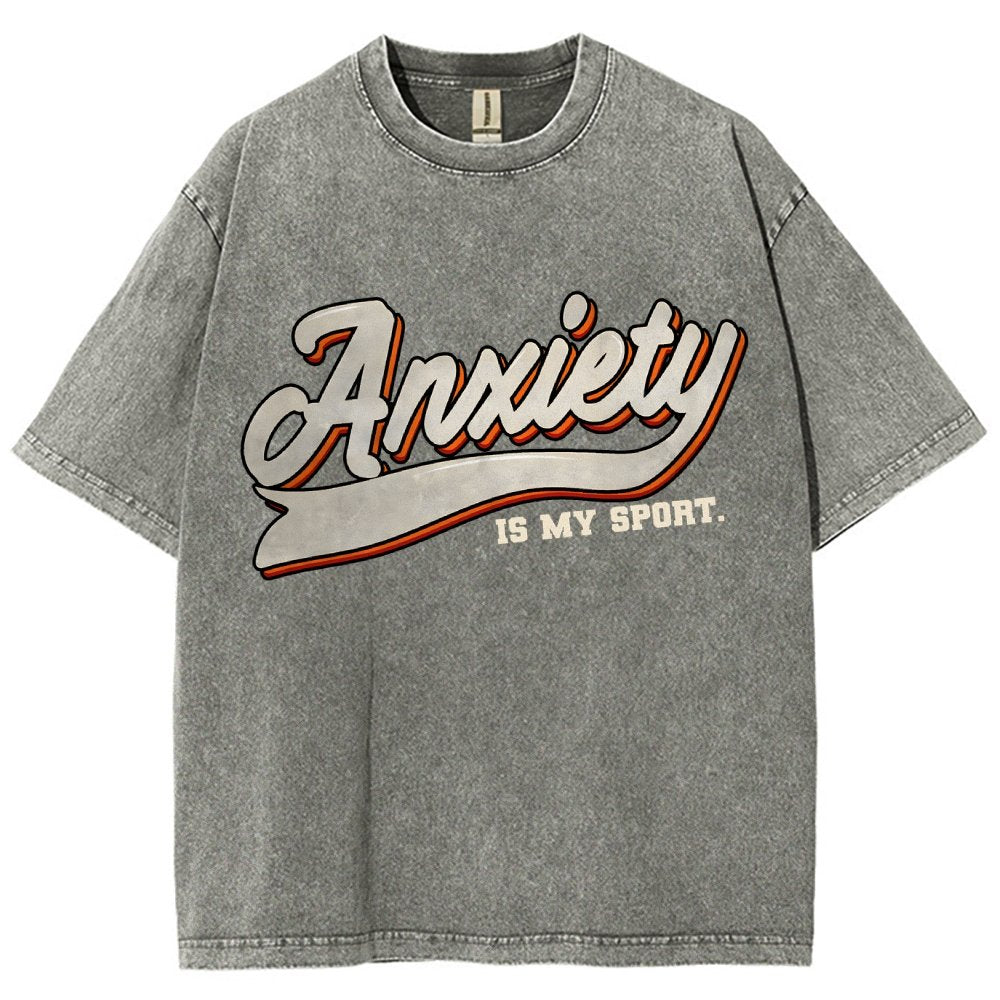 Anxiety Is My Sport Vintage Distressed T-shirt