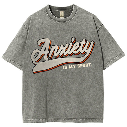 Anxiety Is My Sport Vintage Distressed T-shirt