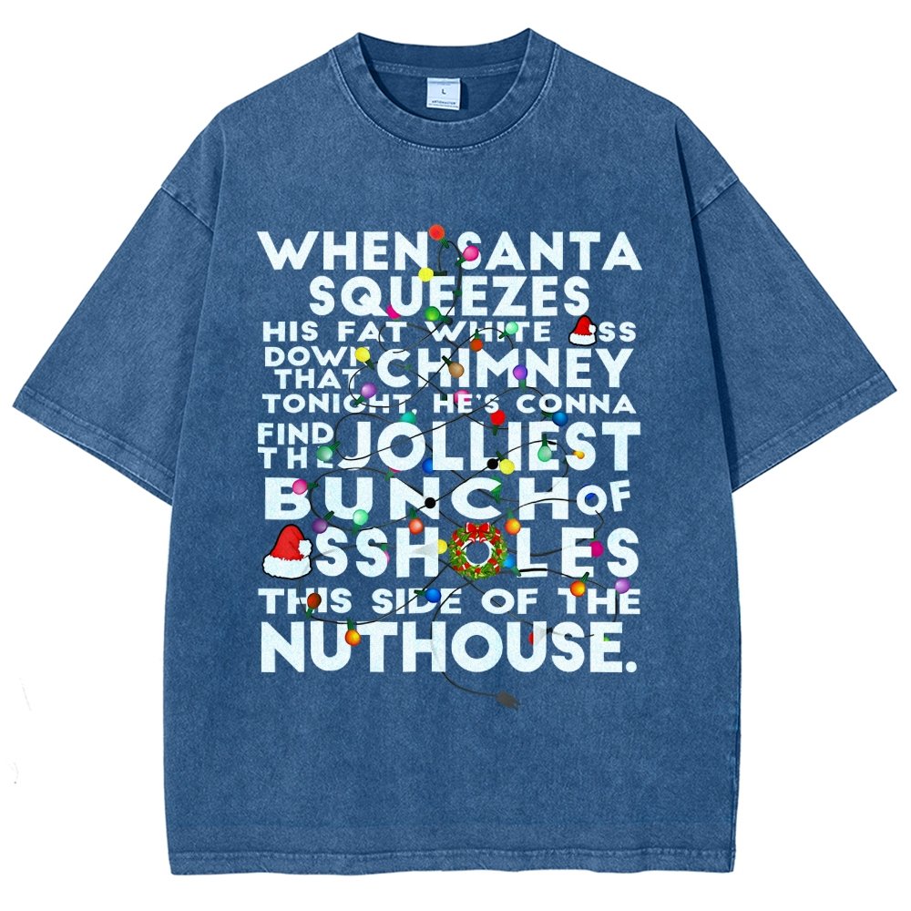 Christmas Vacation Jolly Group Vintage Distressed T-shirt