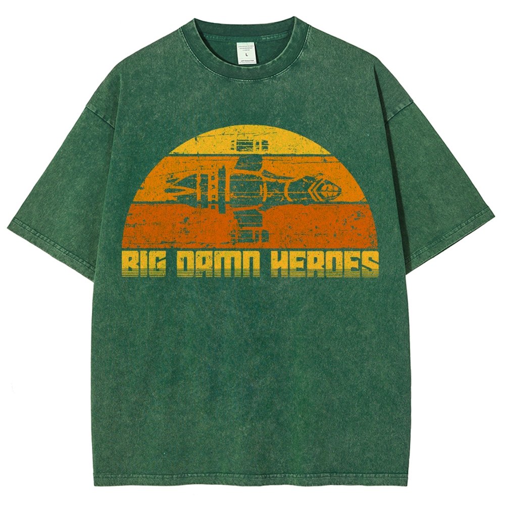 Big Damn Vintage Heroes Vintage Distressed T-shirt