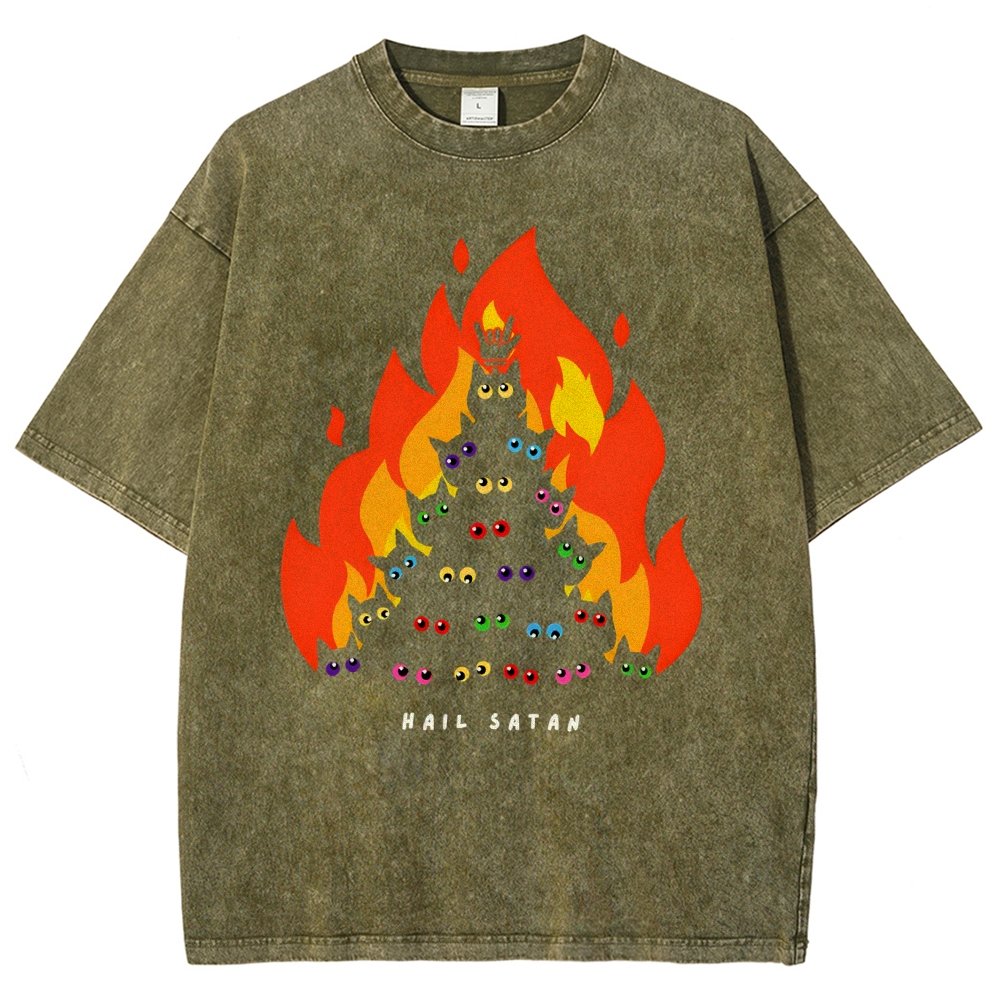 Hail Satan Vintage Distressed T-shirt