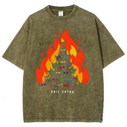 Hail Satan Vintage Distressed T-shirt