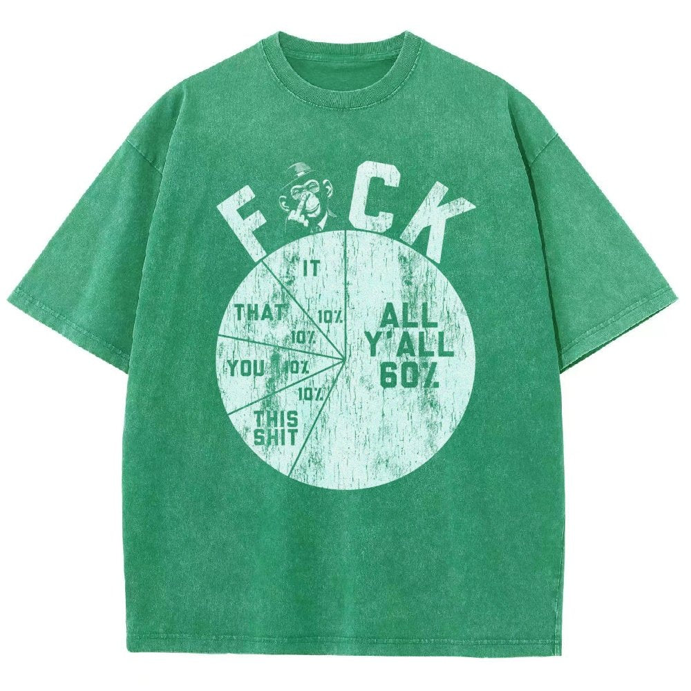 Sentiment Quantification Failure Pie Chart Vintage Distressed T-shirt