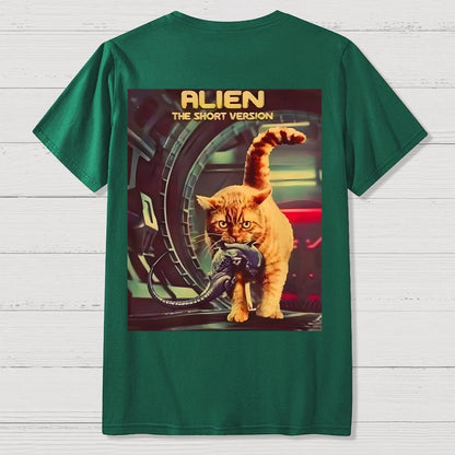 Mystery Cat Heavy Back-printed Geek T-shirt