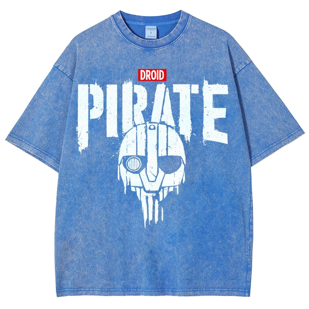 Droid Pirate Vintage Distressed T-shirt