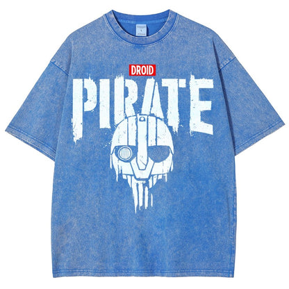 Droid Pirate Vintage Distressed T-shirt
