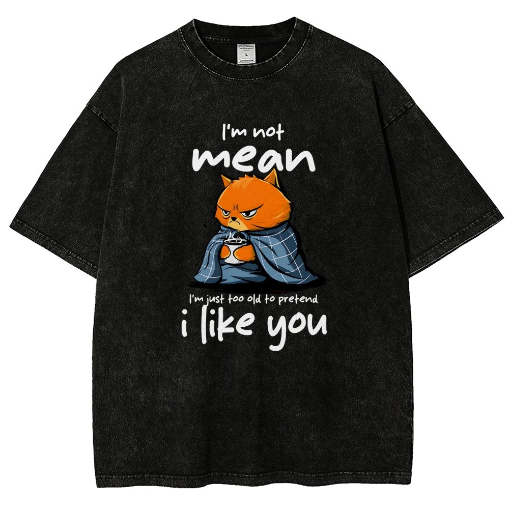 I Am Not Mean Vintage Distressed T-shirt