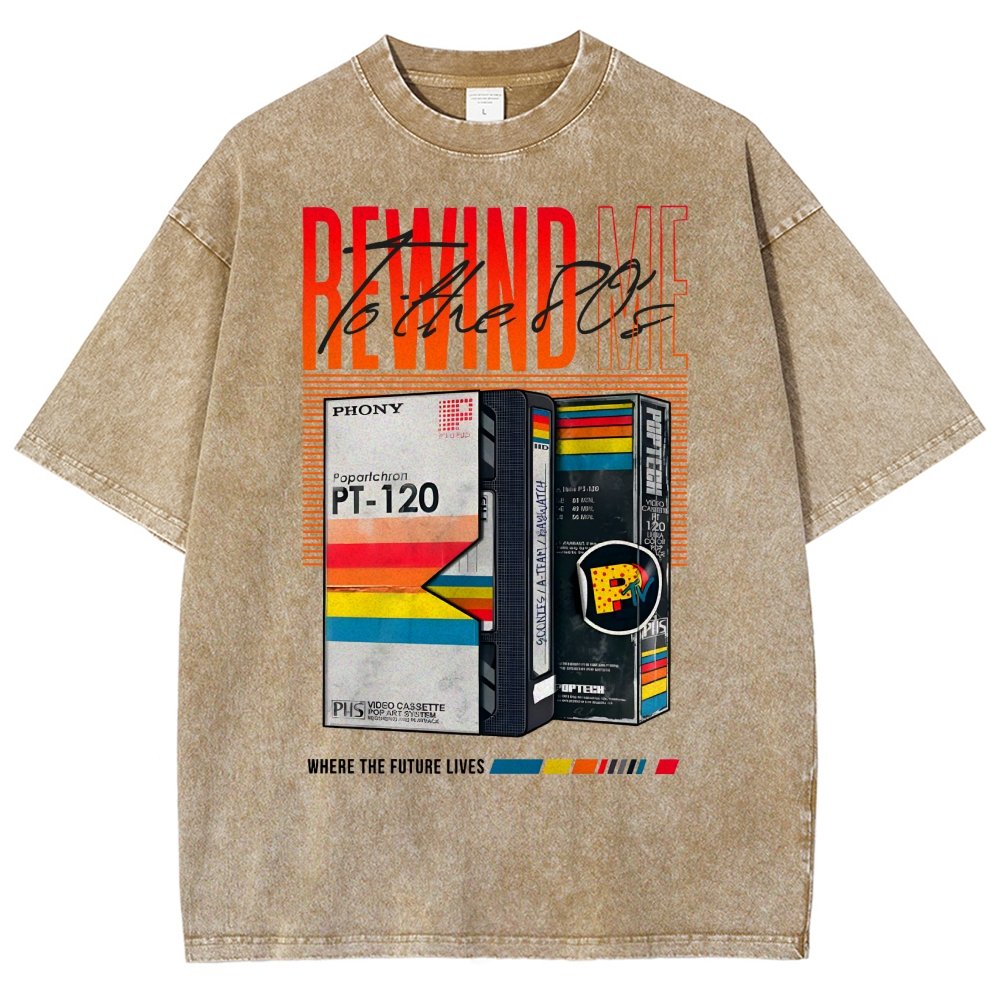 Rewind Me to The 80's Vintage Distressed T-shirt