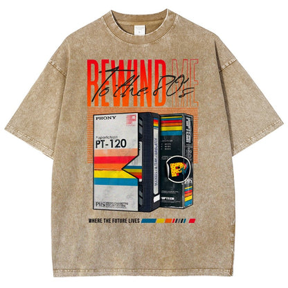 Rewind Me to The 80's Vintage Distressed T-shirt