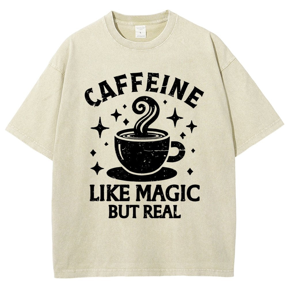 Caffeine Like Magic Vintage Distressed T-shirt
