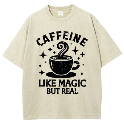 Caffeine Like Magic Vintage Distressed T-shirt