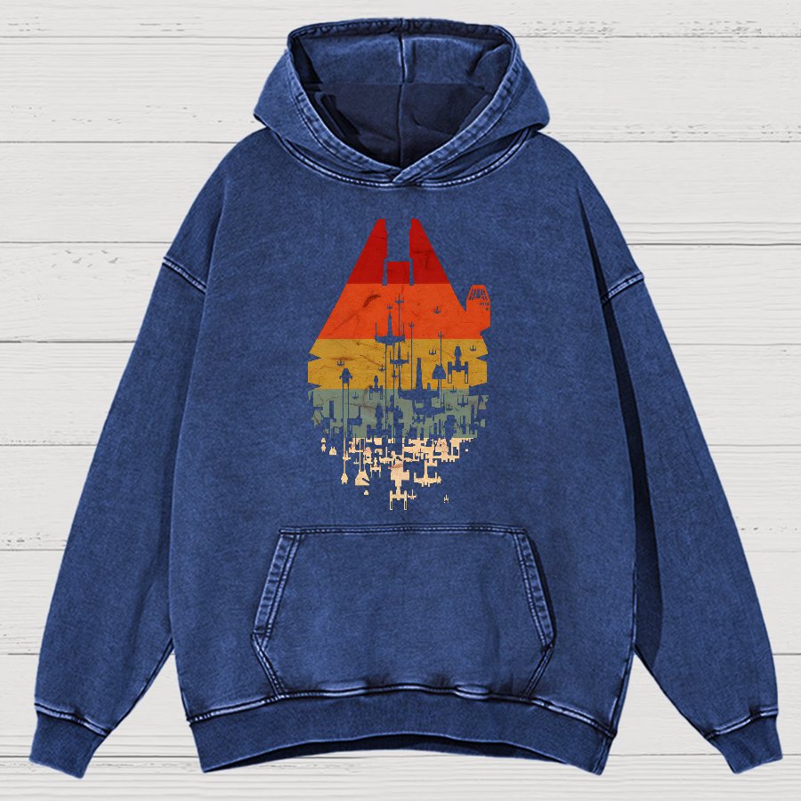 Retro Battleship Vintage Distressed Hoodie