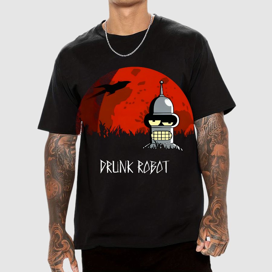Drunk Robot Geek T-Shirt