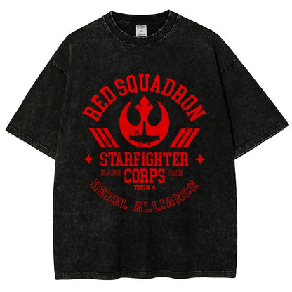 Red Star Squadron Base One Vintage Distressed T-shirt