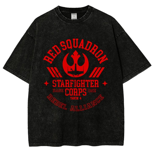 Red Star Squadron Base One Vintage Distressed T-shirt