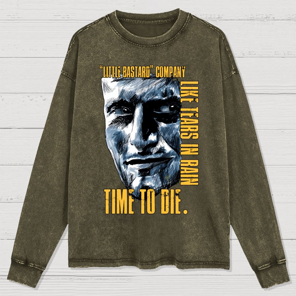 Time to die Washed Long Sleeve Tee 2507000326