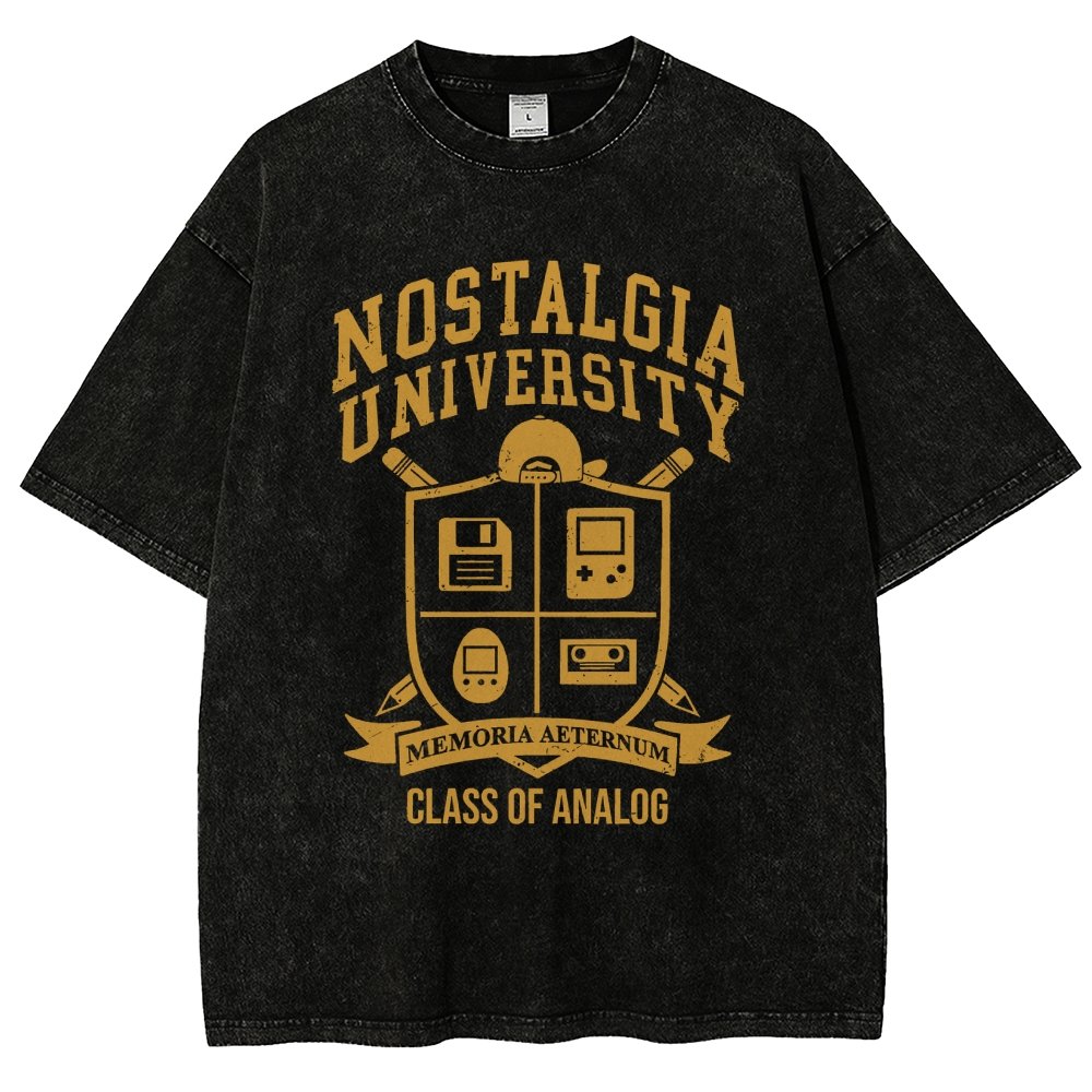 Nostalgia University Vintage Distressed T-shirt