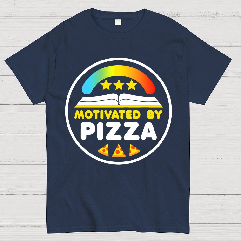 Motivated By Pizza Geek T-Shirt