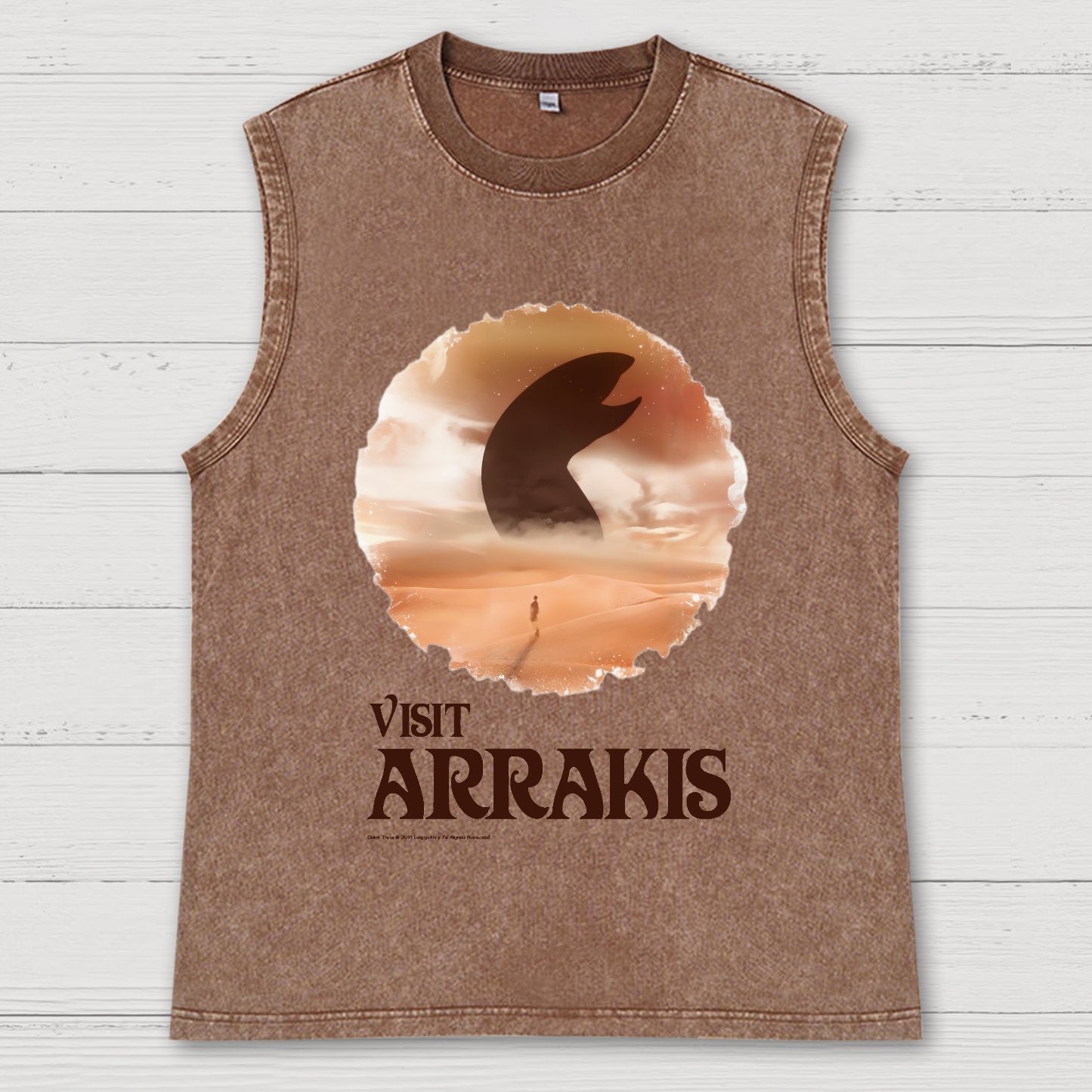 Visit Arrakis Vintage Distressed Washed Tank
