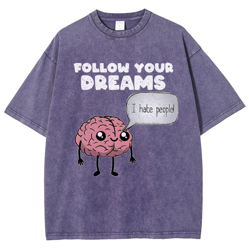 Follow Your Dreams Vintage Distressed T-shirt