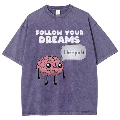 Follow Your Dreams Vintage Distressed T-shirt