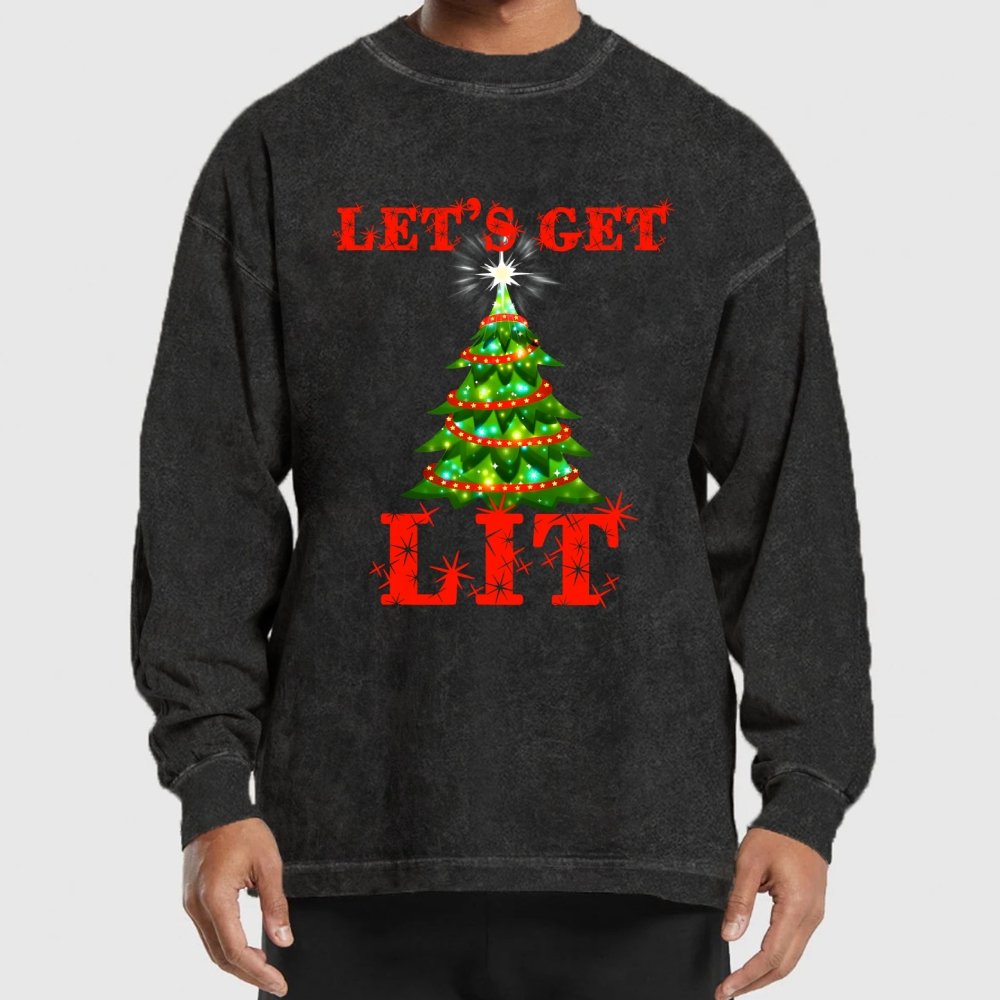 Let's Get Lit Washed Long Sleeve Tee