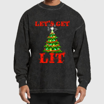 Let's Get Lit Washed Long Sleeve Tee