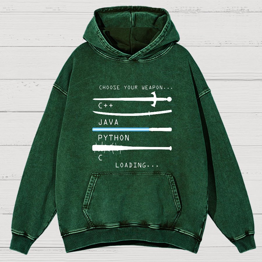 Choose Your Weapon Vintage Distressed Hoodie