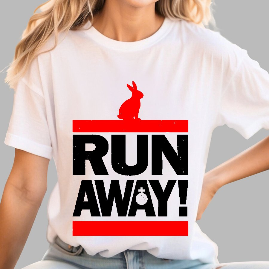 Run Away from the Rabbit! Geek T-Shirt