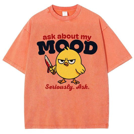 Ask About My Mood Vintage Distressed T-shirt
