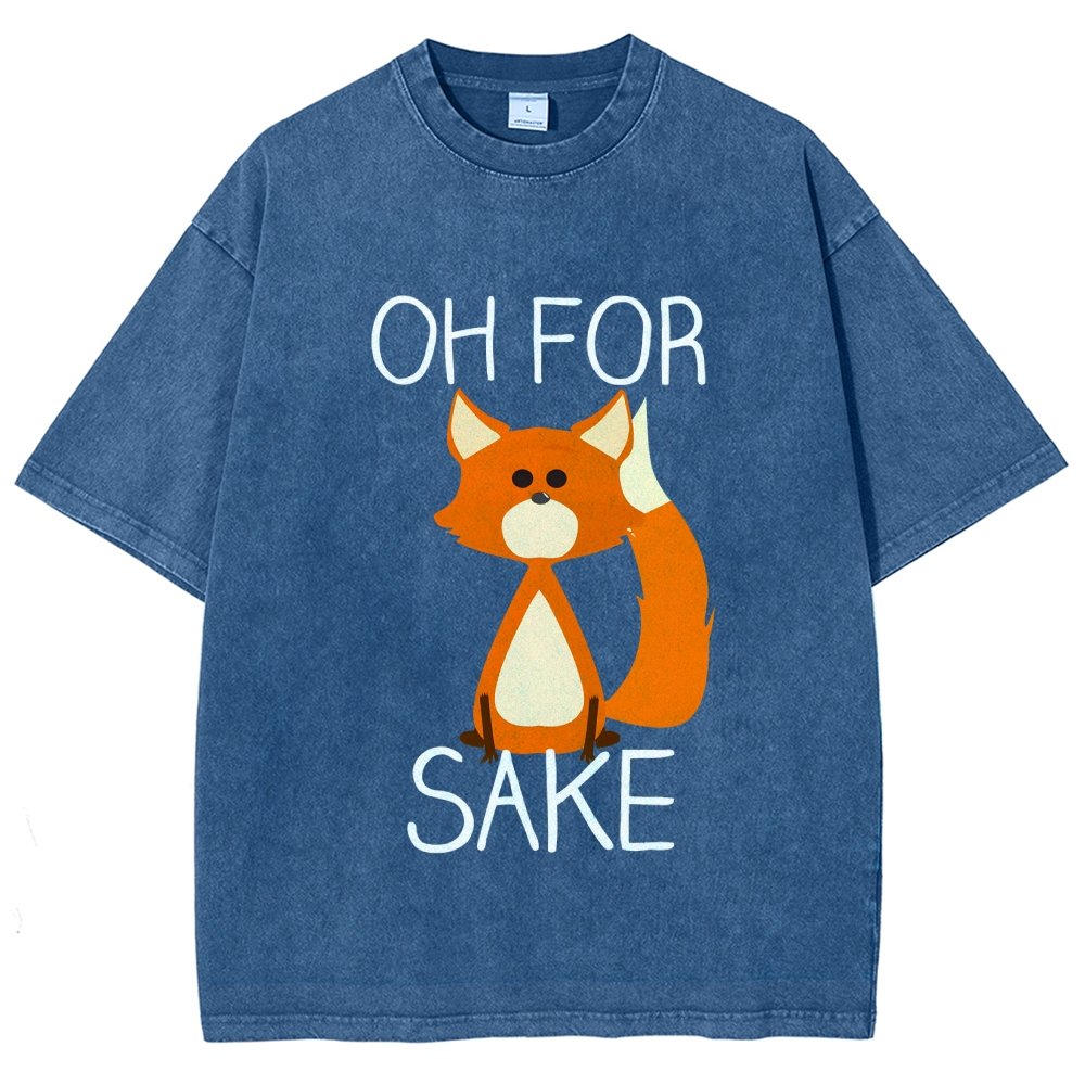 Oh For Fox Sake Vintage Distressed T-shirt
