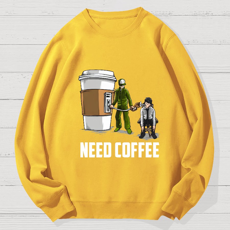 Need Coffee Geek Cotton Sweatshirt