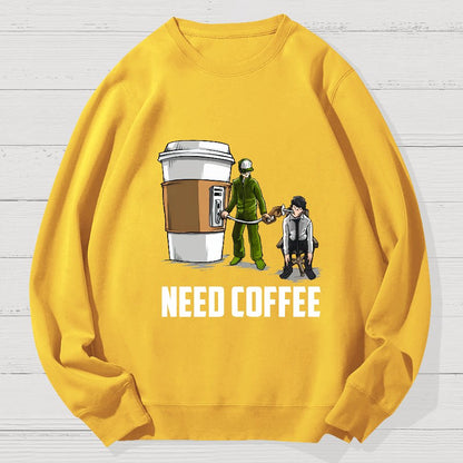 Need Coffee Geek Cotton Sweatshirt