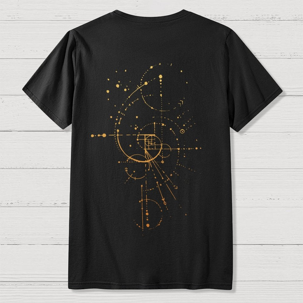 Fibonacci Nerdy  Back Printing Geek T-Shirt