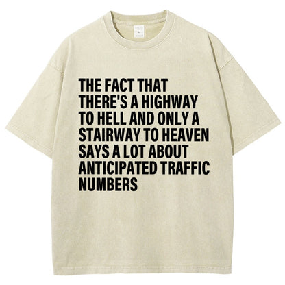Funny Quote There's Highway To Hell And Stairway To Heaven Vintage Distressed T-shirt