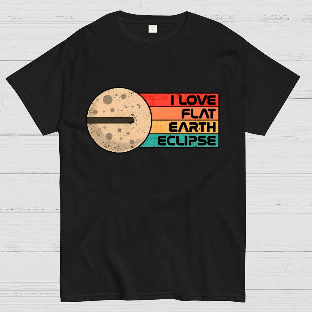 I Love Flat Earth Eclipse Geek T-Shirt