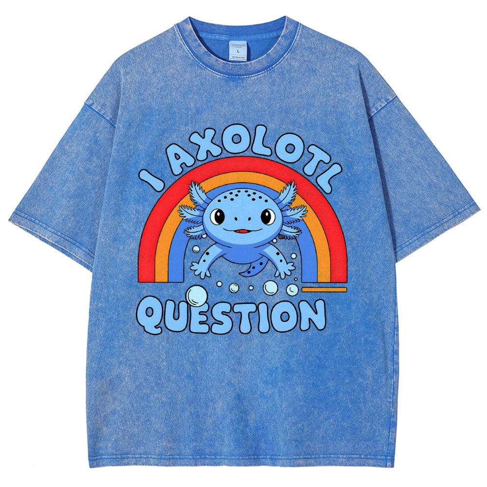 Cute Axolotl I axolotl questions Vintage Distressed T-shirt
