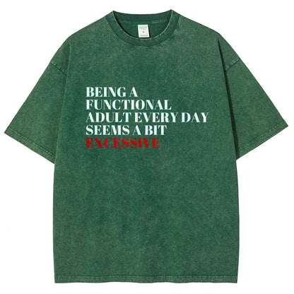 Functional Adult Vintage Distressed T-shirt