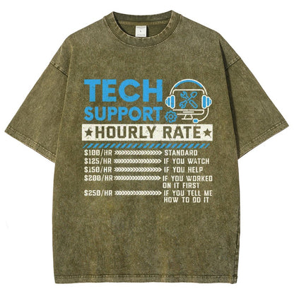 Tech Support Vintage Distressed T-shirt