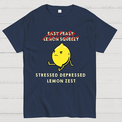 Stressed Depressed Lemon Zest Geek T-Shirt