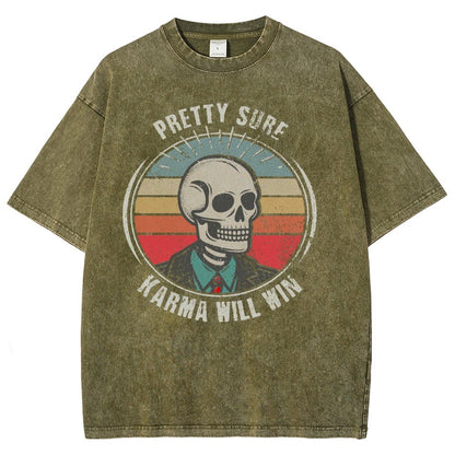 Karma for the Win Vintage Distressed T-shirt