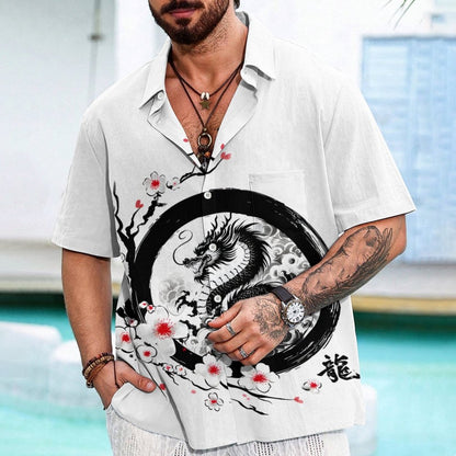 Enso Dragon Geek Hawaiian Shirt