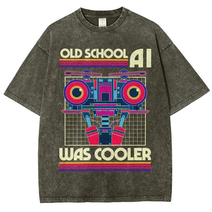Old School AI Was Cooler Vintage Distressed T-shirt