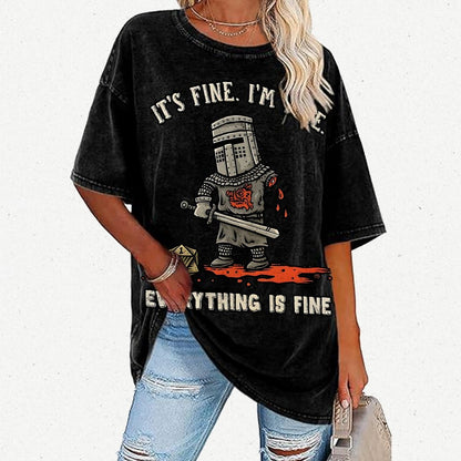 Its Fine Im Fine Everything Is Fine  Vintage Distressed T-shirt