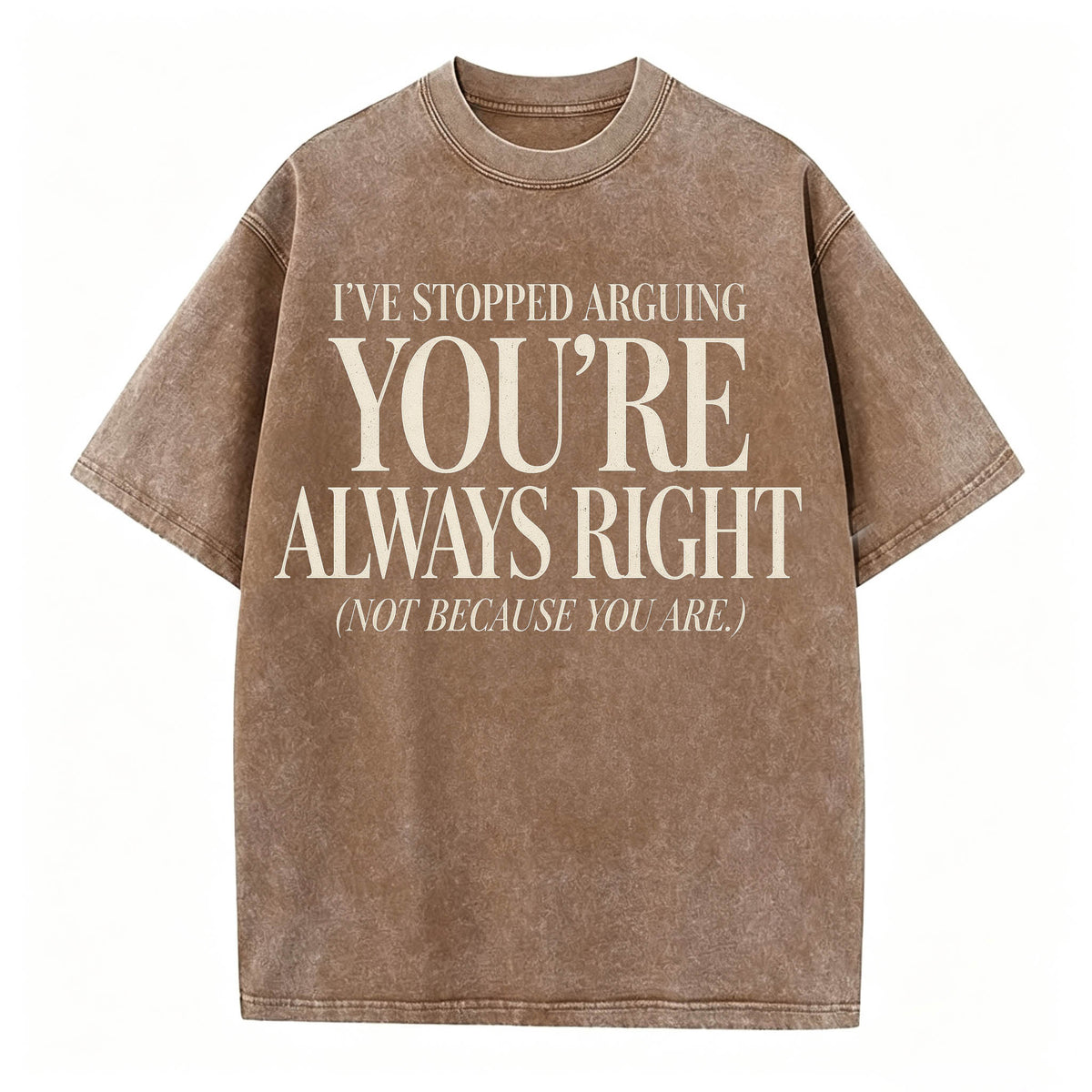 I've Stopped Arguing. You're Always Right. Funny Sarcastic T-Shirt
